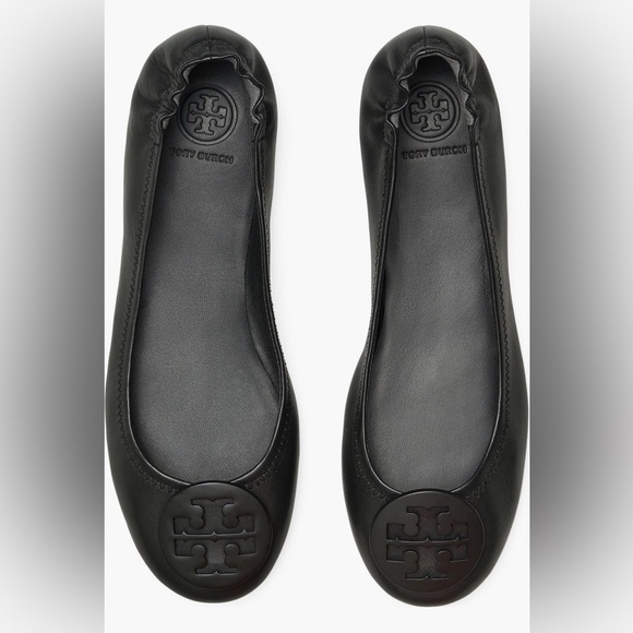 Tory Burch Leather Minnie Ballet Flats - Picture 1 of 7